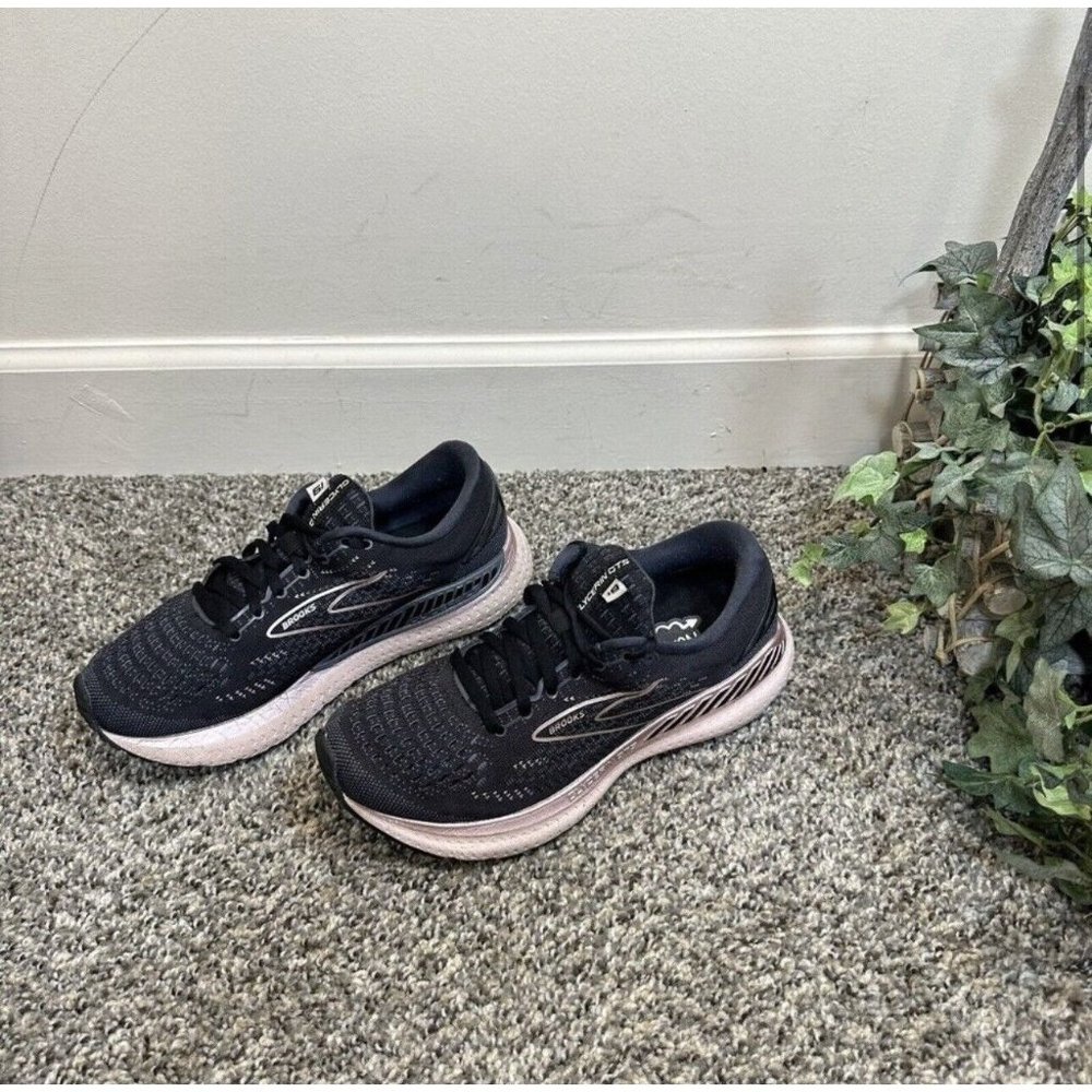 Brooks Womens Glycerin 19 Running Shoes Size 8 Black Pink Sneakers Athletic